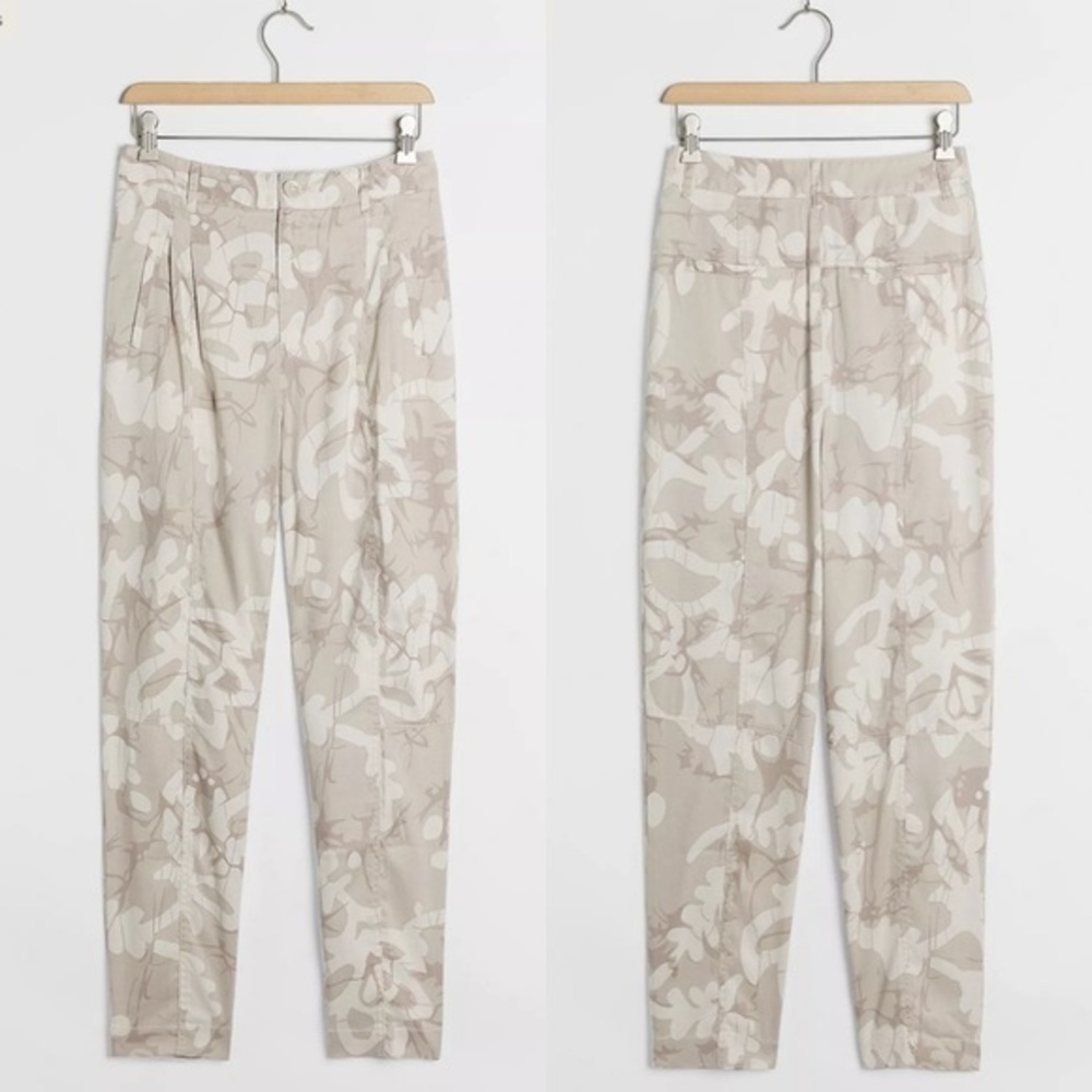 NWT Anthropologie Frannie Print Tapered Pants